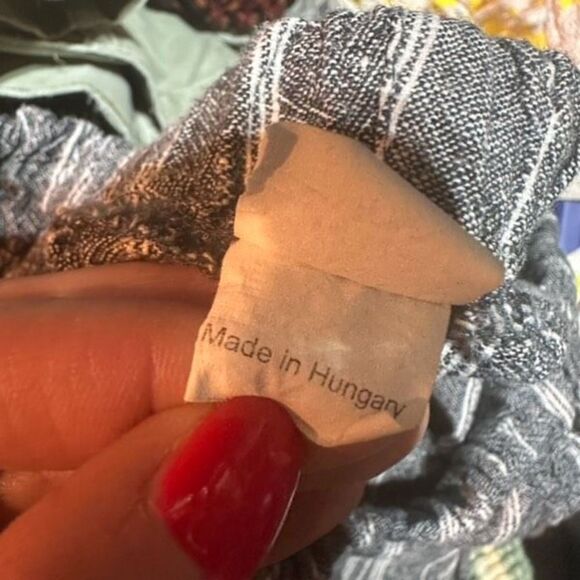 Women’s Flax LagenLook Barrel crop Pants Small Oversized Pull On Elastic Waist - Picture 3 of 11